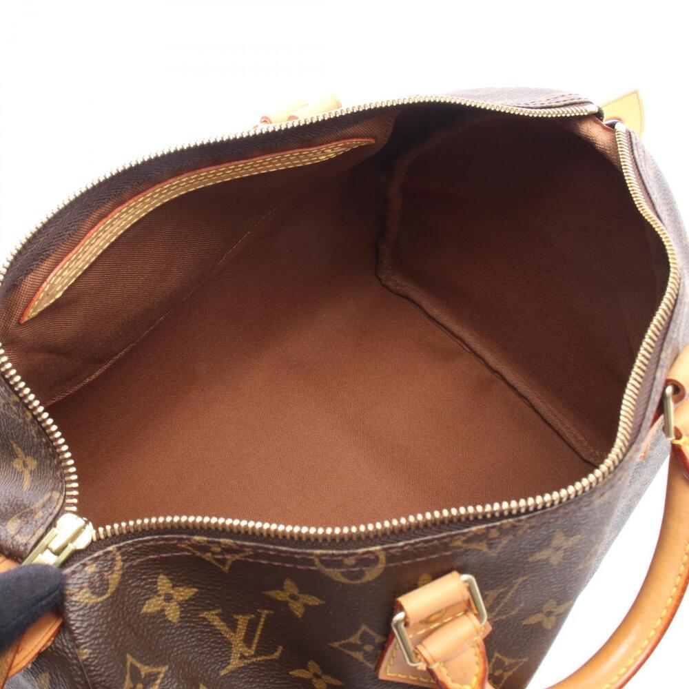 Louis Vuitton Speedy Handbag Canvas Leather Monogram Brown - Picture 3 of 8